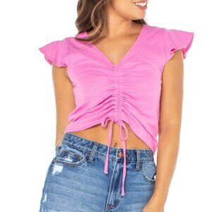 Celebrity Pink Women's Ruched Front Top - Pink, NWT, Never Worn